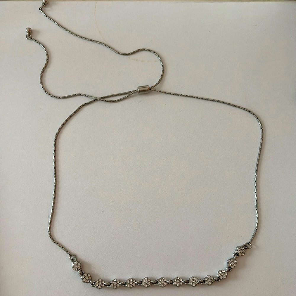 Y2K Flower Choker Sterling Silver necklace